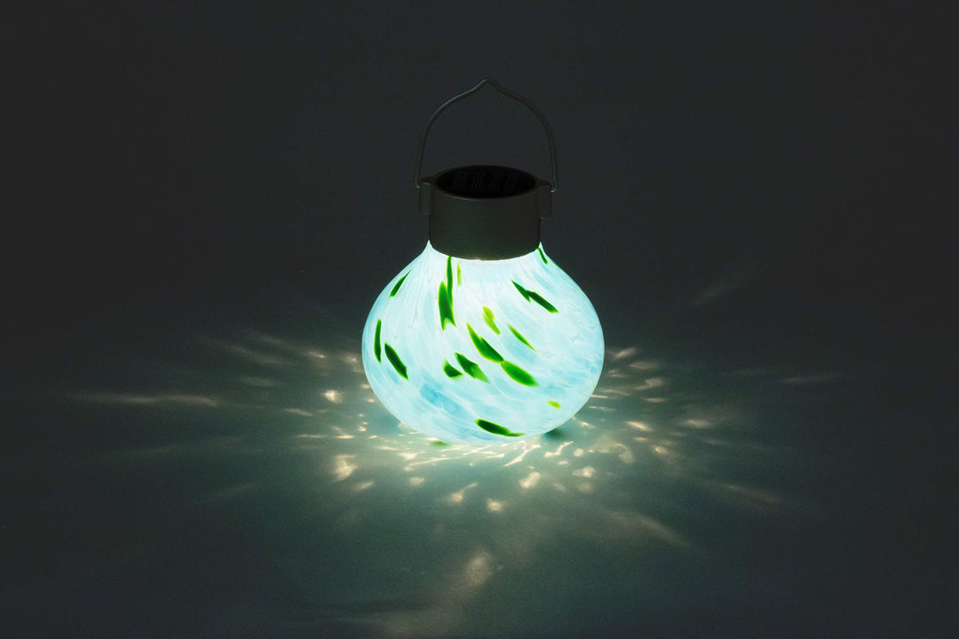 Allsop Home and Garden 30565 Allsop Solar Glass Tea Lantern-Mint - Diamond Home USA