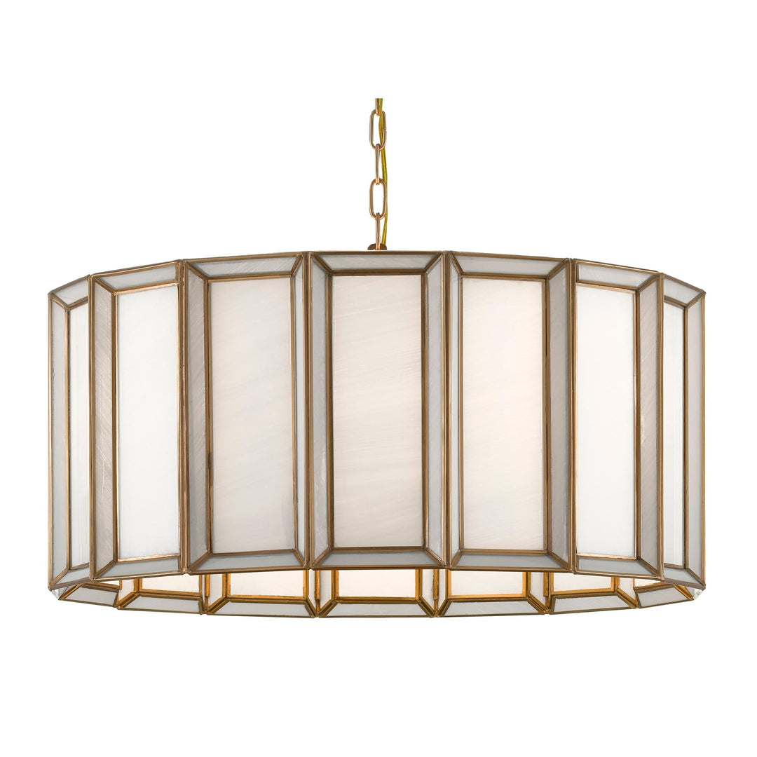 Large 13" h X 24" Dia White Traditional Iron Dimmable - Diamond Home USA