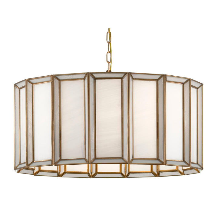 Large 13" h X 24" Dia White Traditional Iron Dimmable - Diamond Home USA