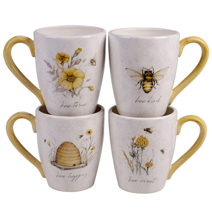 Bee Sweet 16 piece Dinnerware Set Service for 4 - Diamond Home USA