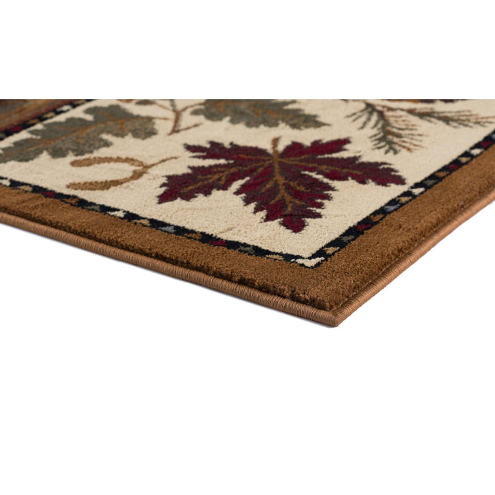 Alise Rugs Natural Lodge Novelty Graphic Indoor Area Rug Beige 7'10'' x 10'3'' - Diamond Home USA