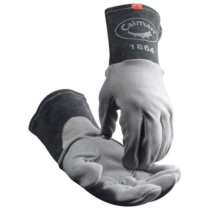 Caiman Genuine American White Tail Deerskin Leather KontourTM TIG/MIG Gloves
