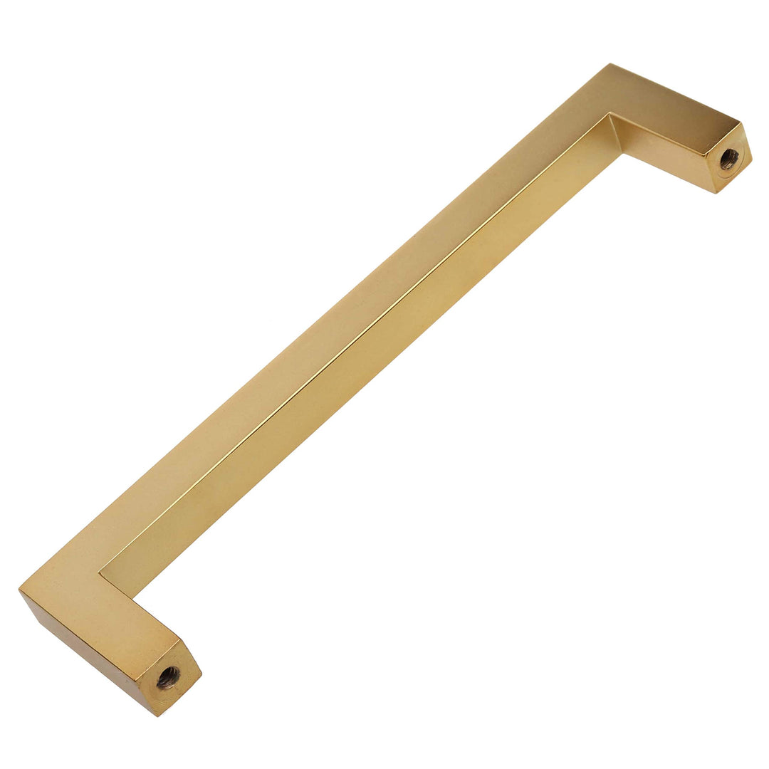 GlideRite Brass Gold Solid Square Bar Pull Cabinet Handles 5 in. Center Pack - Diamond Home USA
