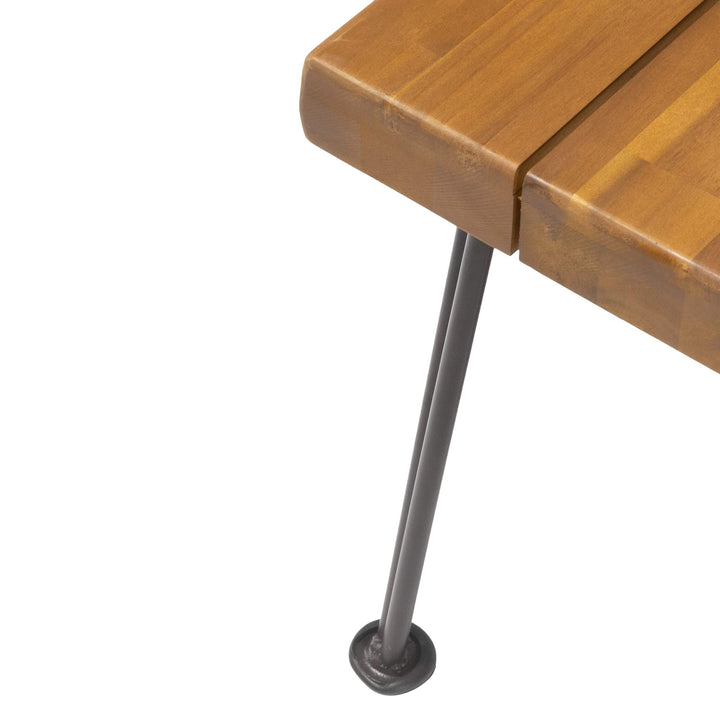 Christopher Knight Home Gladys Outdoor Modern Industrial Acacia Wood Bench - Diamond Home USA