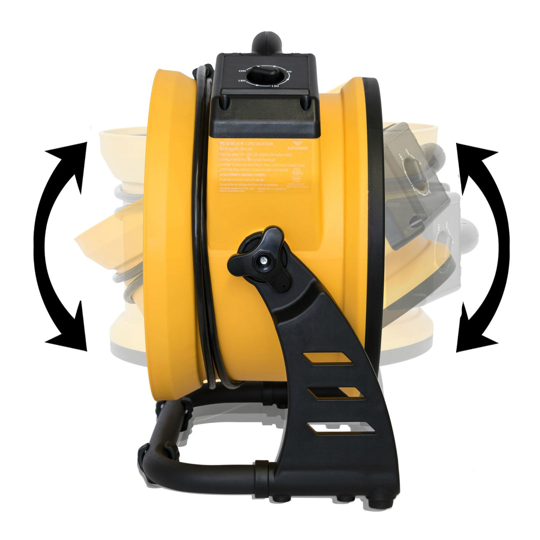 XPOWER FC-100 Heavy Duty Industrial High Velocity Whole Room Air Mover Air