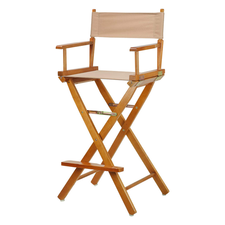Casual Home Honey Oak Frame/Tan Canvas 30" Bar Height Directors-Chairs