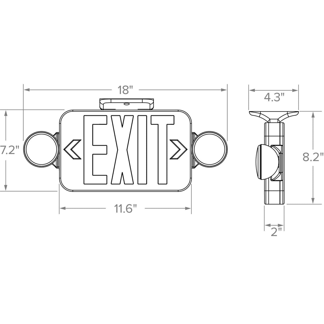 HUBBELL CCR Remote Compatible Combination Outdoor Emergency Light and Red Letter - Diamond Home USA