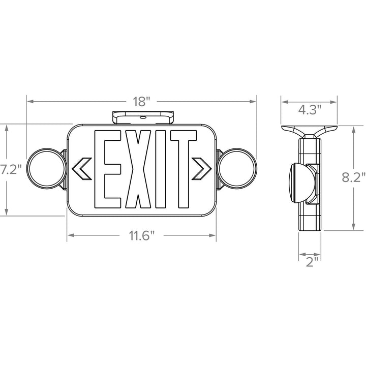 HUBBELL CCR Remote Compatible Combination Outdoor Emergency Light and Red Letter - Diamond Home USA