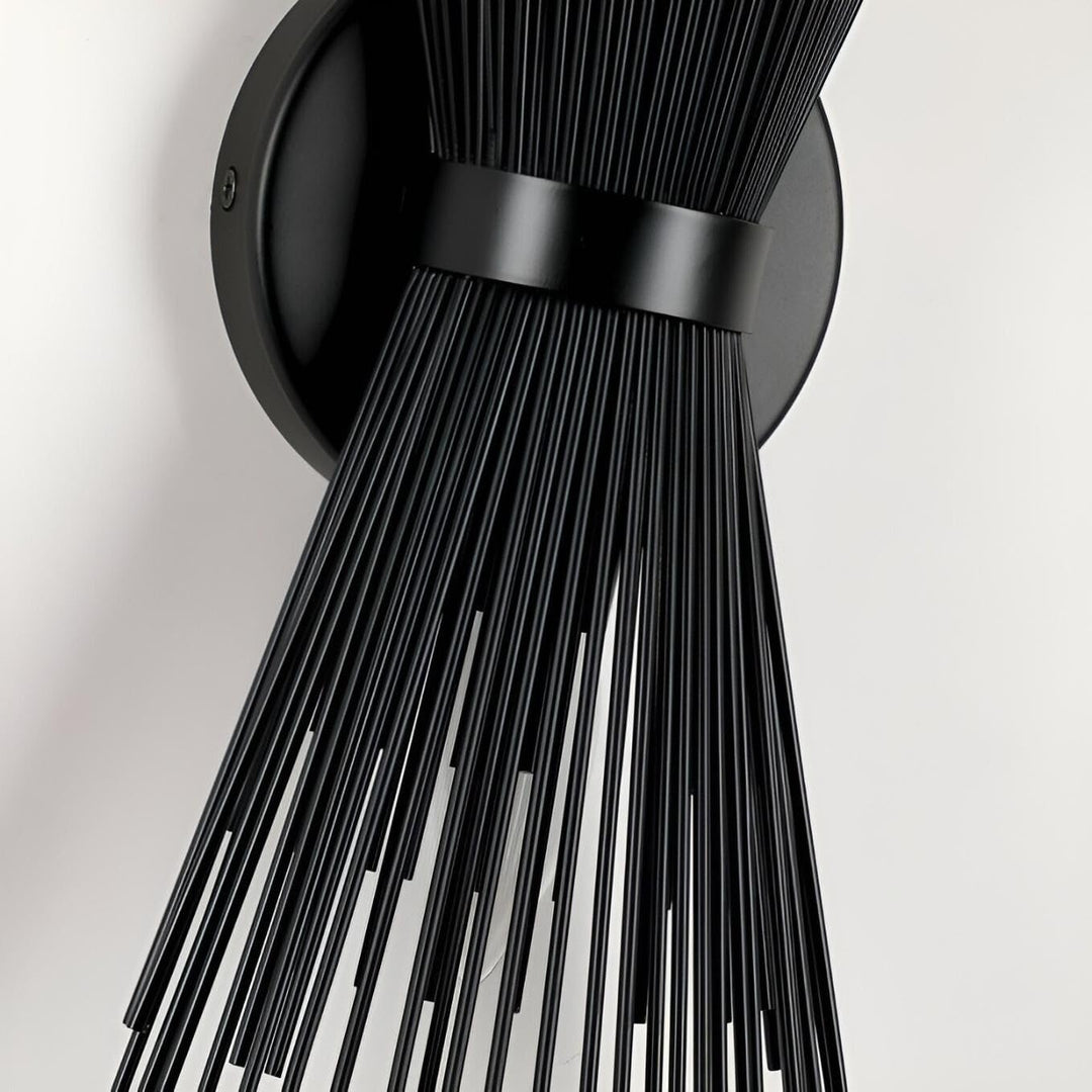 Pair of Spiked Wall Lights Black Sconces Gothic Modern Style (Set 2) Glam - Diamond Home USA