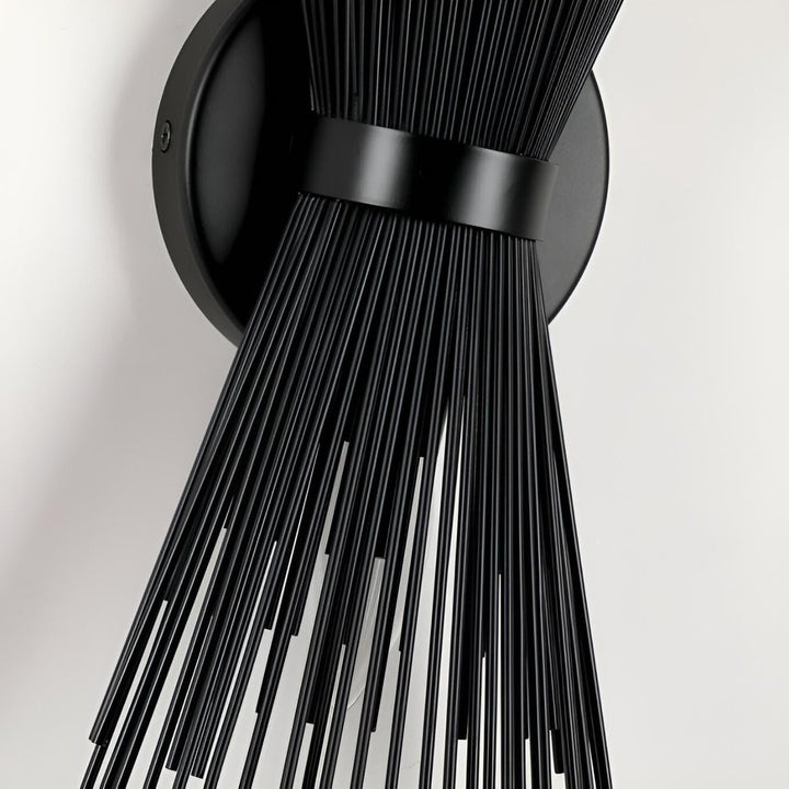 Pair of Spiked Wall Lights Black Sconces Gothic Modern Style (Set 2) Glam - Diamond Home USA