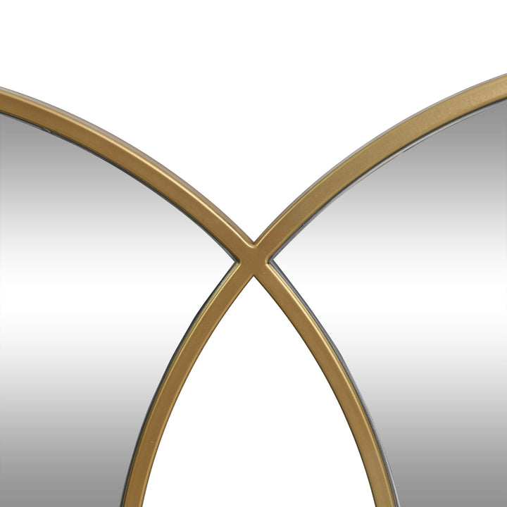 Christopher Knight Home Ingrid Modern Glam Overlapping Round Wall Mirror Gold - Diamond Home USA