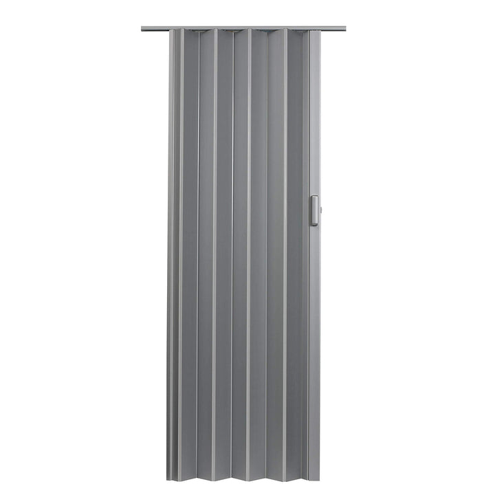 48" w X 96" h Satin Silver Folding Door Accordion Plastic Includes Hardware - Diamond Home USA