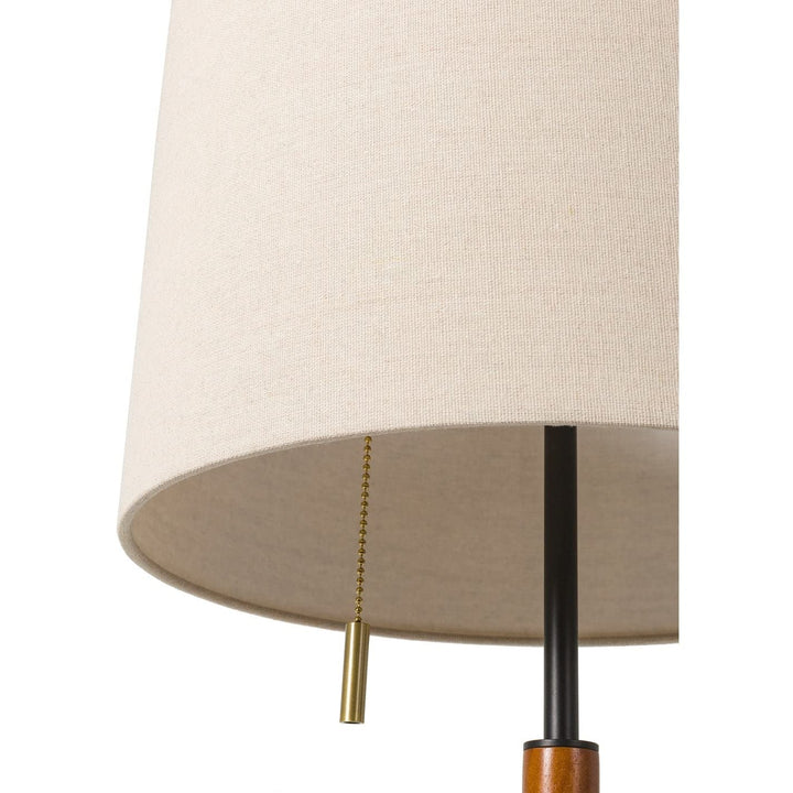Wood Finish Table Lamp 23" h X 14" w 14" d Black Brown Modern Contemporary