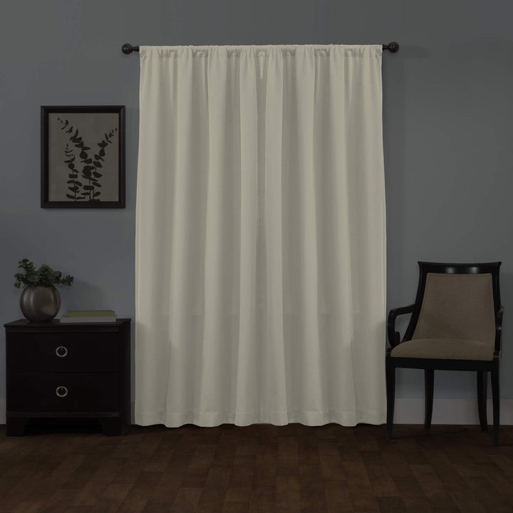 Maytex Jamie Blackout Window Curtain 50 inches x 84 inches Stone - Diamond Home USA