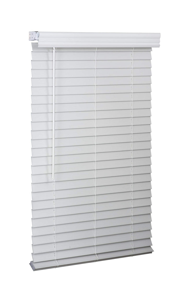 LOTUS & WINDOWARE 2" Faux Wood Blind 47" W x 36" H White Wood Grain Textured 47" W x 36" L - White
