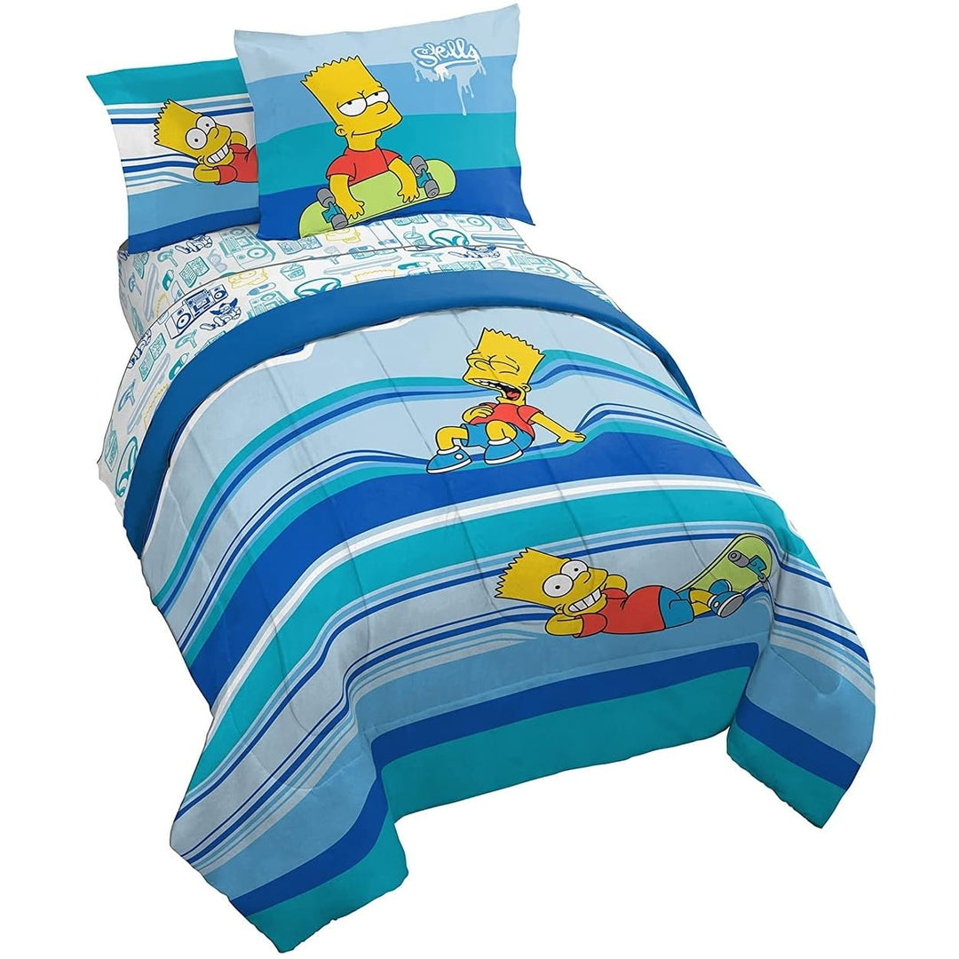 Who Wants to Know Twin Bed Set Blue Microfiber - Diamond Home USA