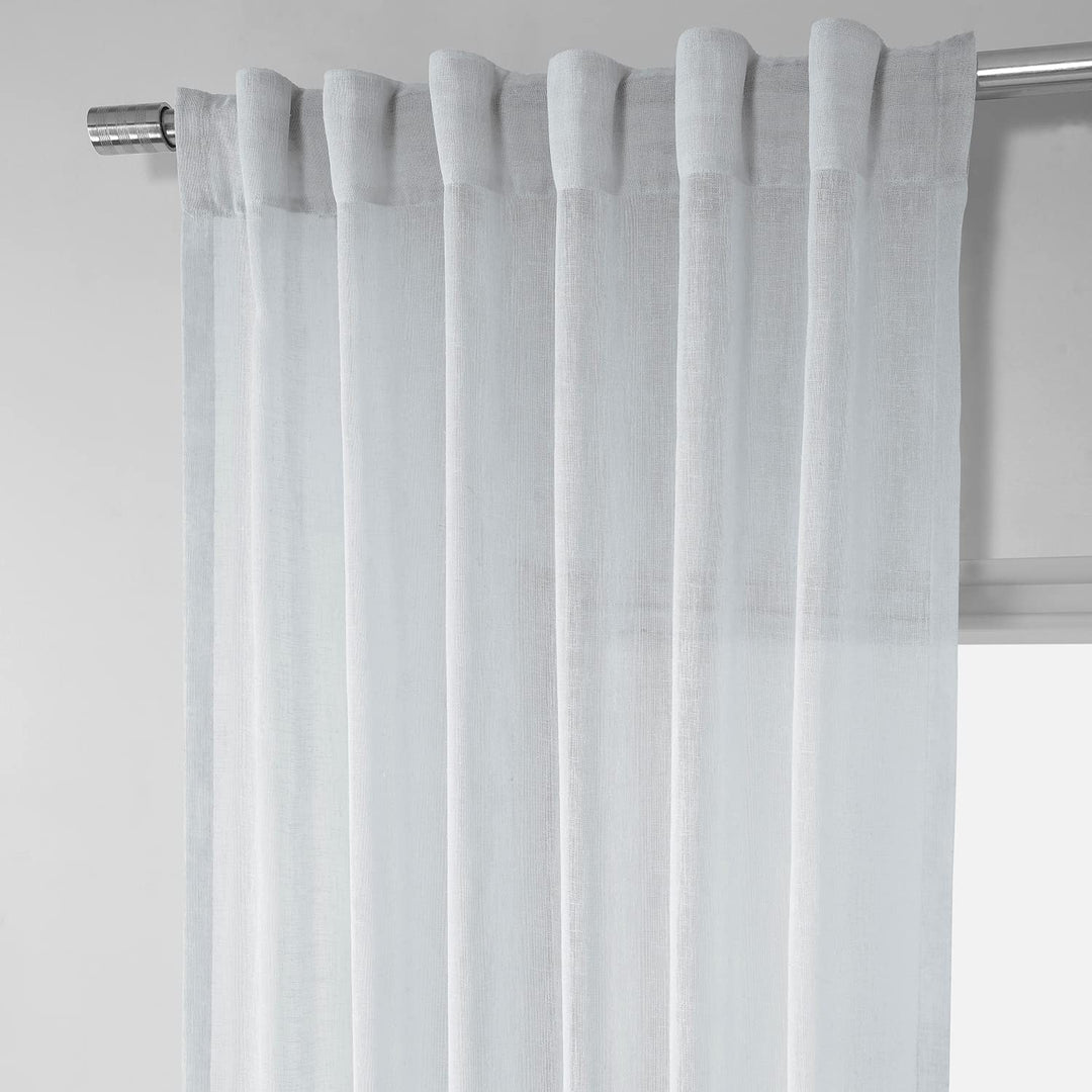 HPD Half Price Drapes Solid Sheer Curtains For Living Room Linen Texture 50 X 96 - Diamond Home USA