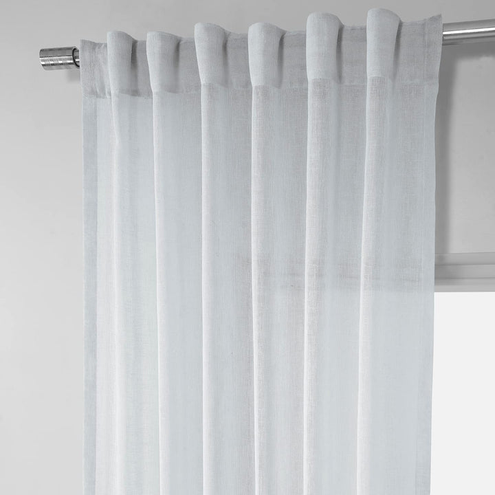 HPD Half Price Drapes Solid Sheer Curtains For Living Room Linen Texture 50 X 96 - Diamond Home USA