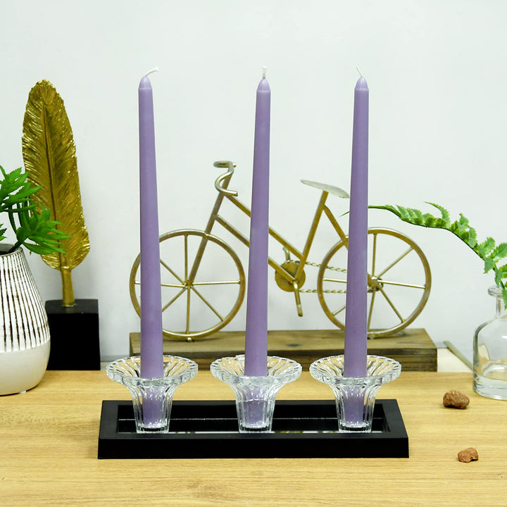 Zest Candle 12-Piece Inch Lavender Taper Candles Count