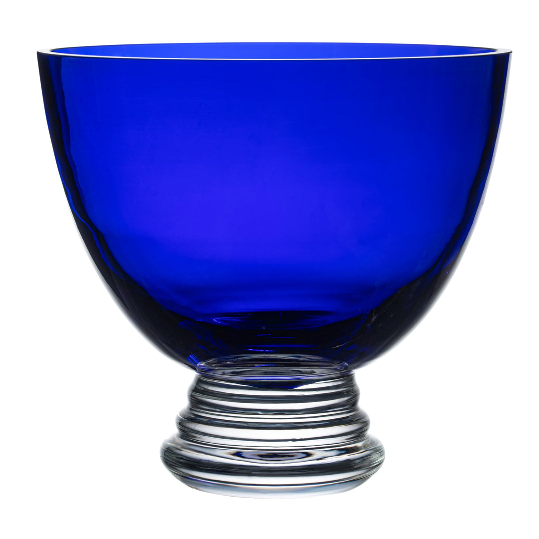 Barski Handmade Glass Round Footed Bowl Cobalt 8.5" D (8.5 Inches Diameter) Made