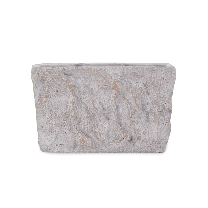 Gray Cement Rectangular Planter Grey Modern Contemporary - Diamond Home USA