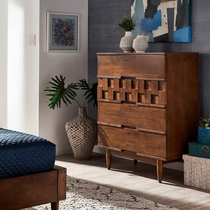 Inspire Q Kieran Mid-Century Wood 4-Drawer CST by Modern