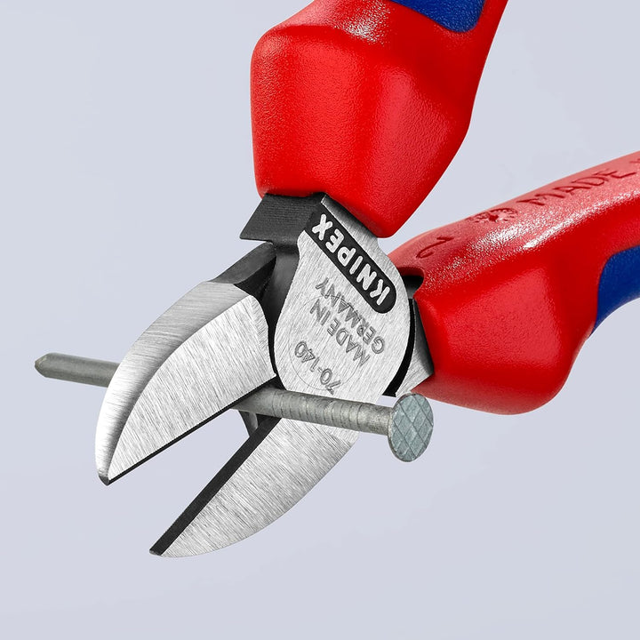 Knipex 70 02 140 SB Diagonal Cutter 5 51" with soft handle in blister packaging - Diamond Home USA