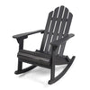 Christopher Knight Home Cara Outdoor Adirondack Acacia Wood Rocking Chair Dark dark grey finish