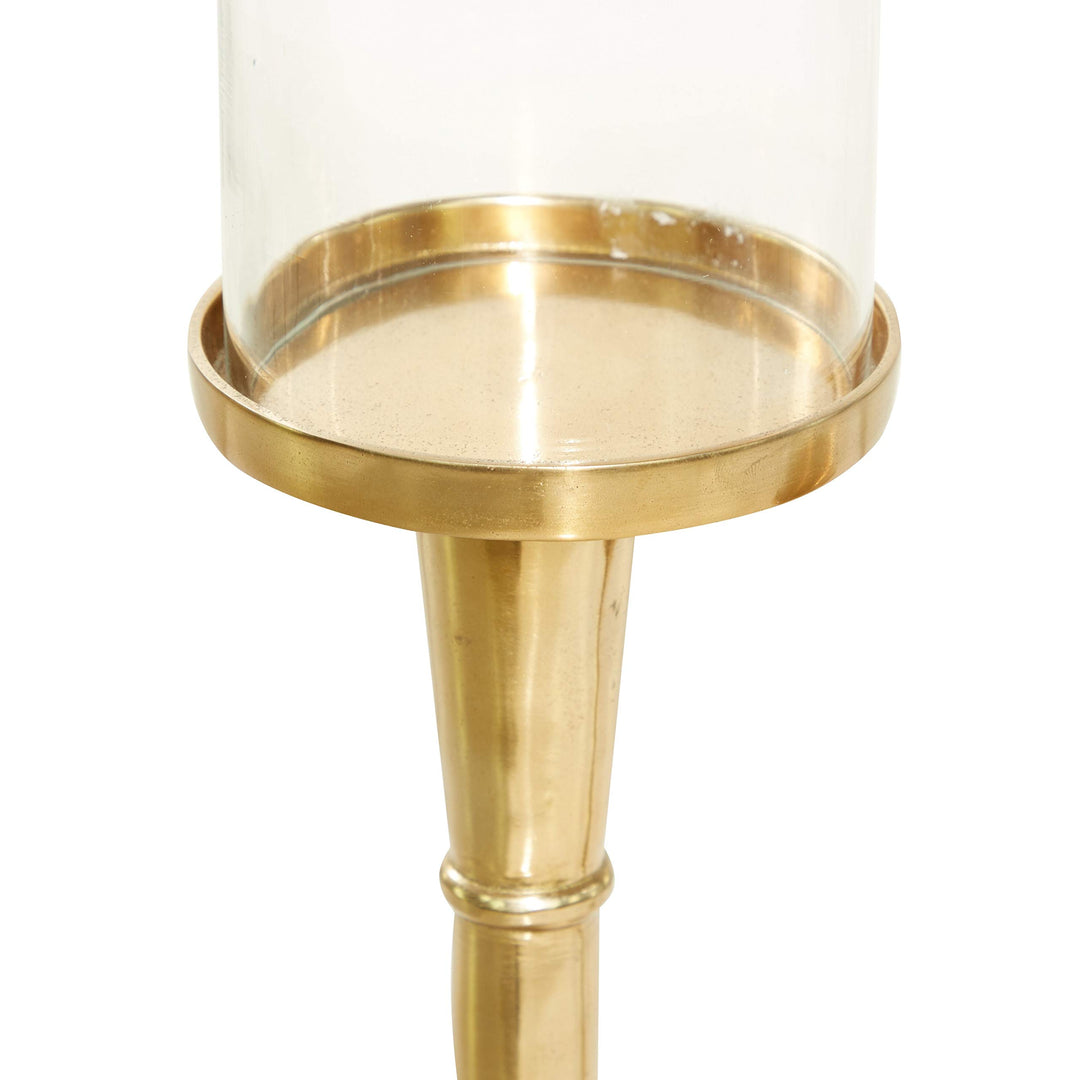 Gold Traditional Candle Holder (Set of 2) - Diamond Home USA