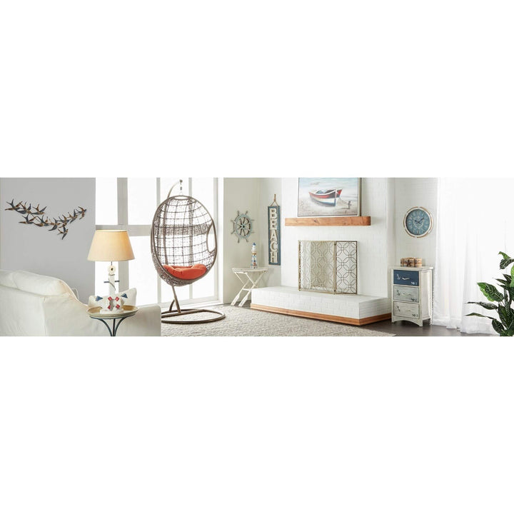 Coastal 30 X 19 Inch Distressed Wooden 3-Tiered Chest White Nautical Rectangle - Diamond Home USA