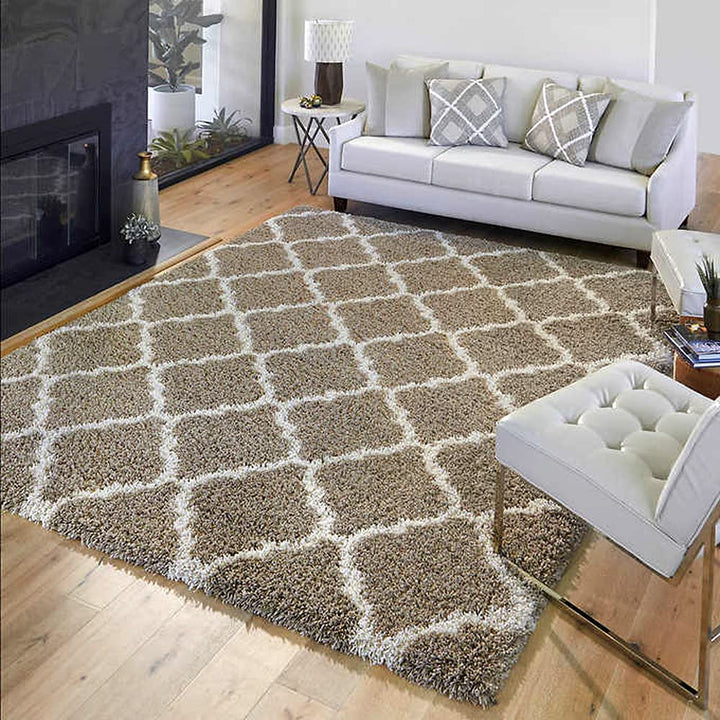Gertmenian Premium Indoor True Shag Luxury Area Rug Super Plush and Non-Shedding - Diamond Home USA