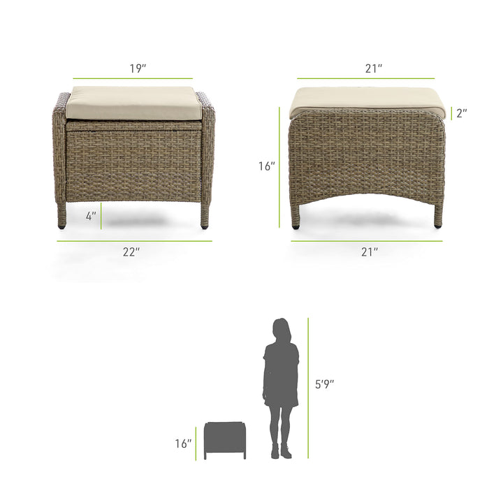 Greemotion Garda 2-Piece Outdoor Patio Aluminum Polyrattan Wicker Outdoor - Diamond Home USA