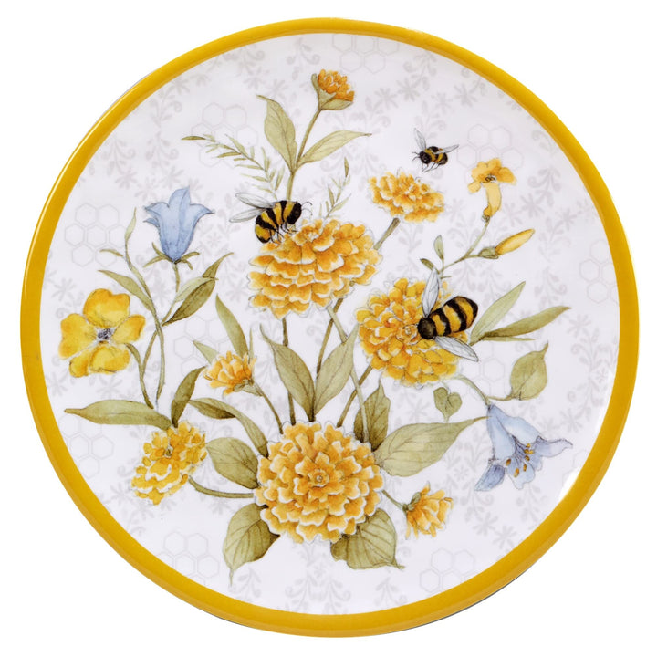 Bee Sweet 12-piece Dinnerware Set Service For 4 Multi Color Off/White Yellow - Diamond Home USA