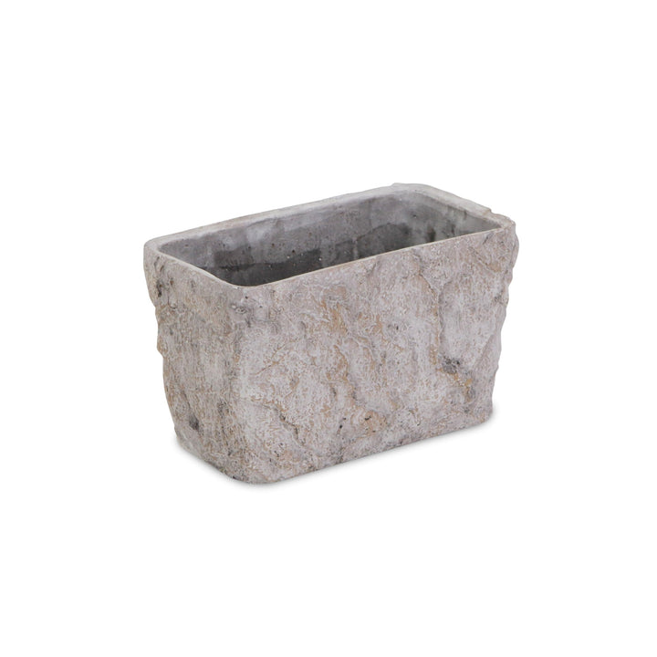 Gray Cement Rectangular Planter Grey Modern Contemporary