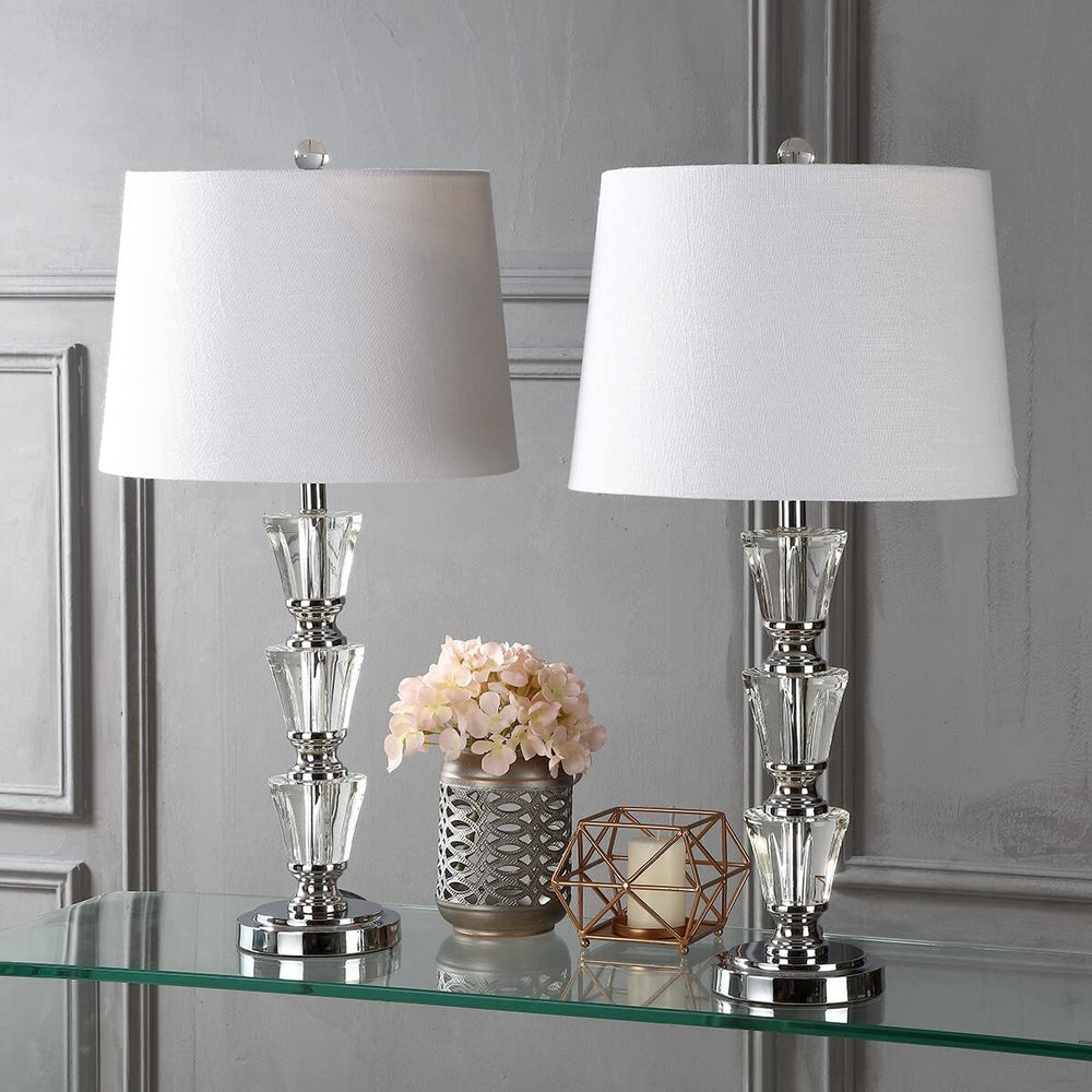 27" Crystal Led Table Lamp Clear (Set of 2) Glam Modern Contemporary Traditional - Diamond Home USA