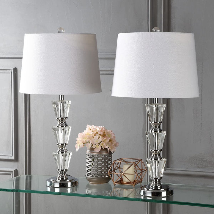 27" Crystal Led Table Lamp Clear (Set of 2) Glam Modern Contemporary Traditional - Diamond Home USA