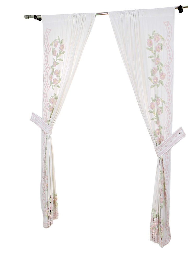 Better Trends Bloomfield Collection is Super Soft and Light Weight in Floral 48" x 48" Curtain - Rose - Diamond Home USA