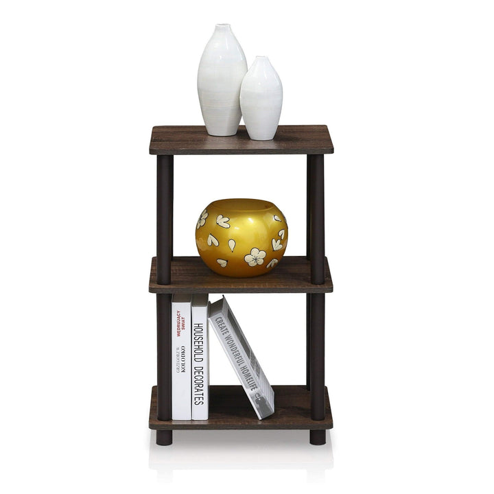 Walnut/Brown 2-Space Shelf Brown Modern Contemporary Wood Walnut Finish Includes - Diamond Home USA