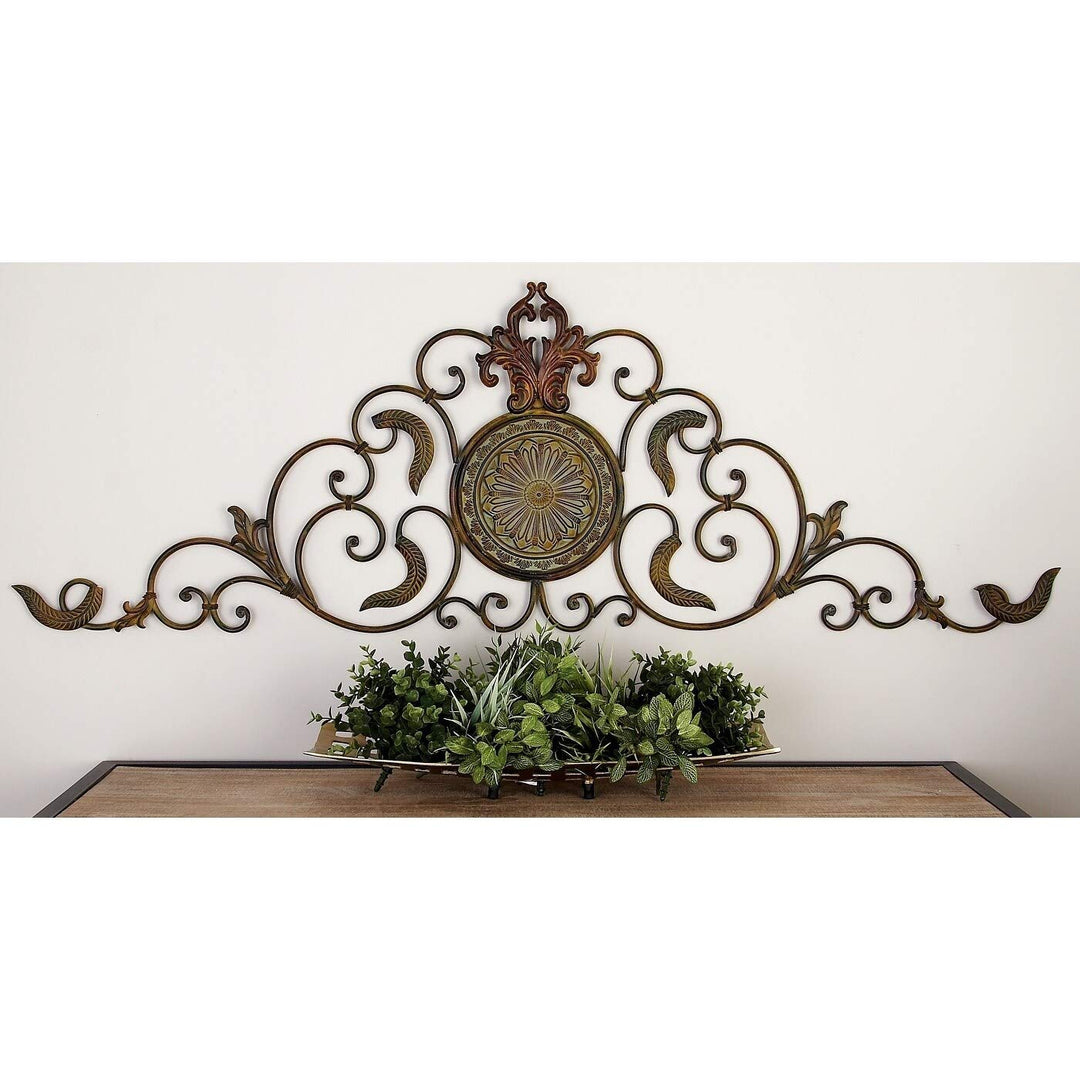 Metal Classic Horizontal Wall Decor Brown French Country Shabby Chic Natural - Diamond Home USA