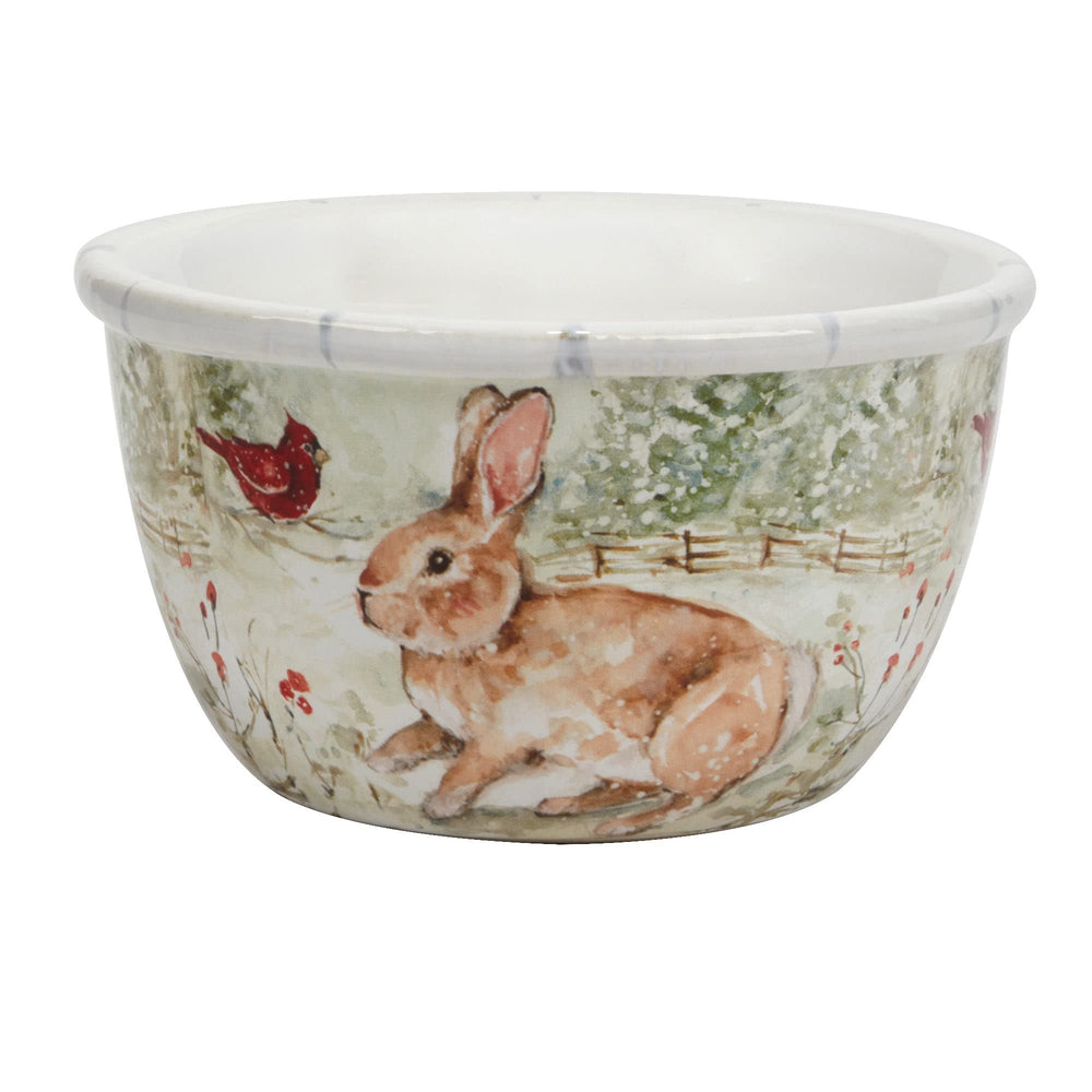 5.25" Ice Cream/dessert Bowls Set Of 4 Brown Multi Color White Animal Casual - Diamond Home USA