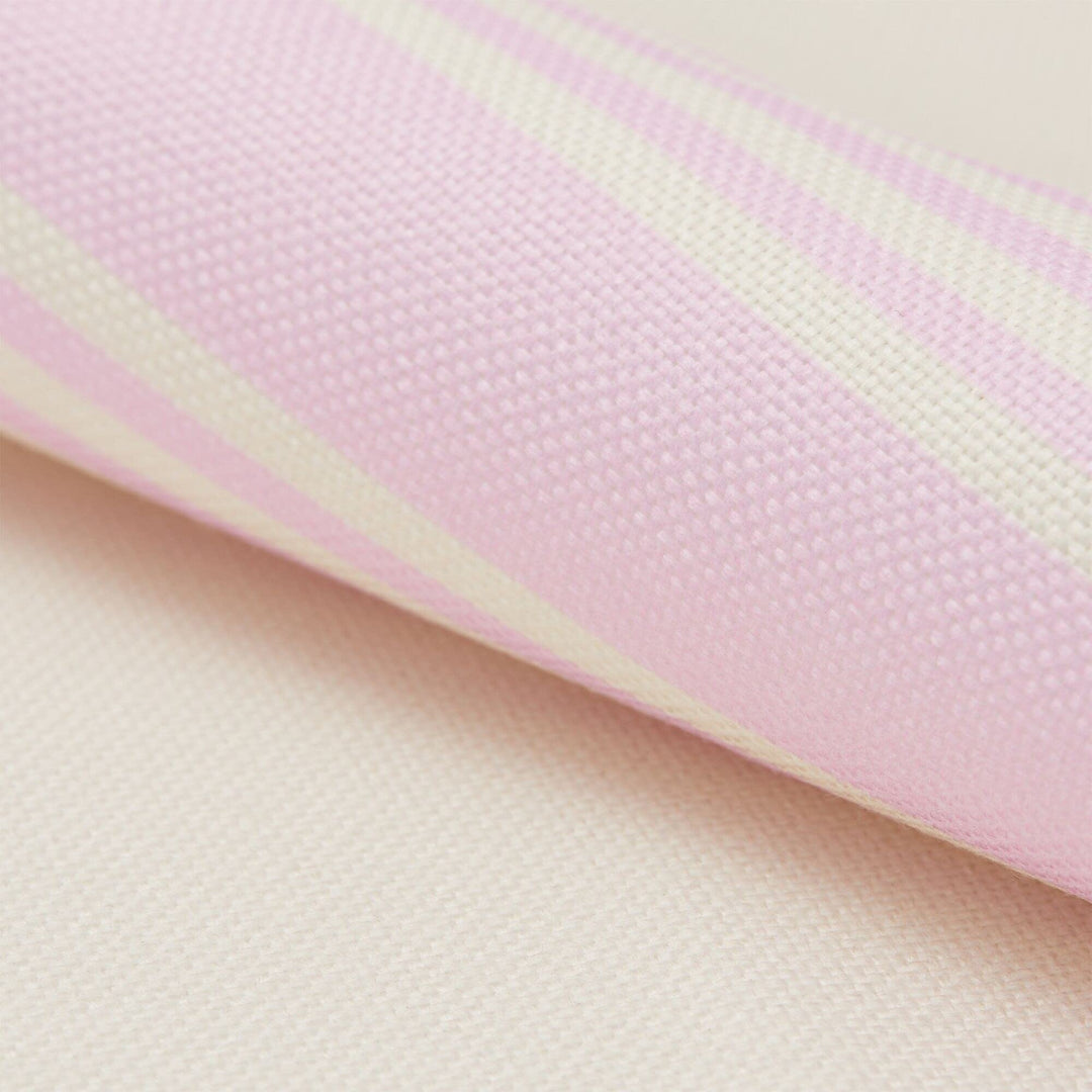 Set of 6 Placemats 13 X 17 in Beige Pink Striped Washable Place Mats for Kitchen - Diamond Home USA