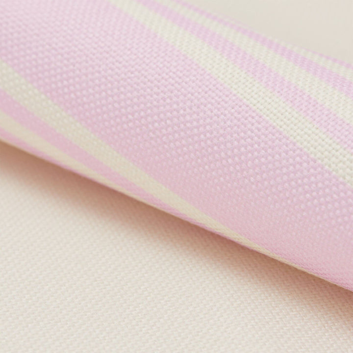 Set of 6 Placemats 13 X 17 in Beige Pink Striped Washable Place Mats for Kitchen - Diamond Home USA