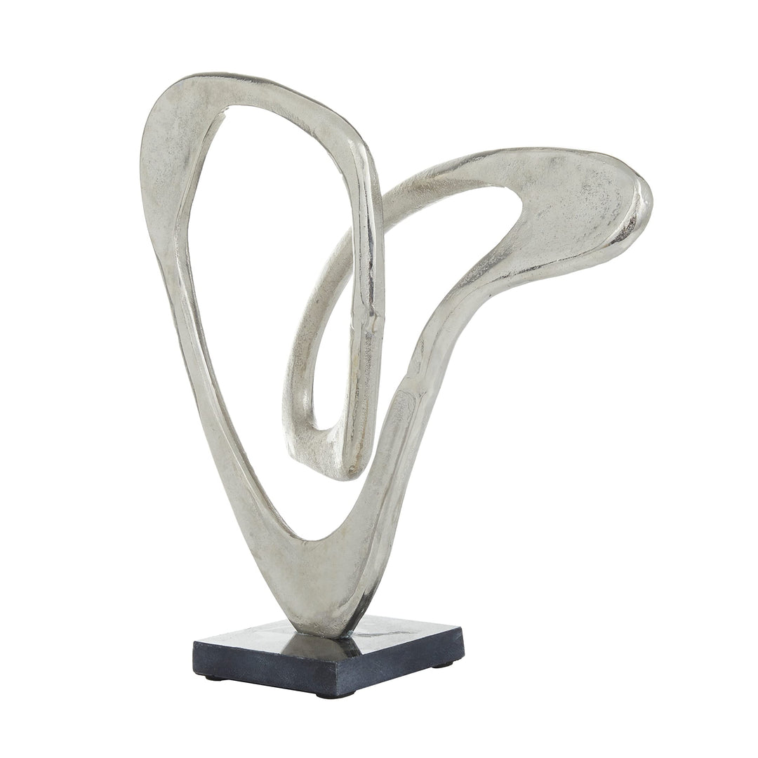 Silver Modern Sculpture 13 X 14 6 Abstract - Diamond Home USA