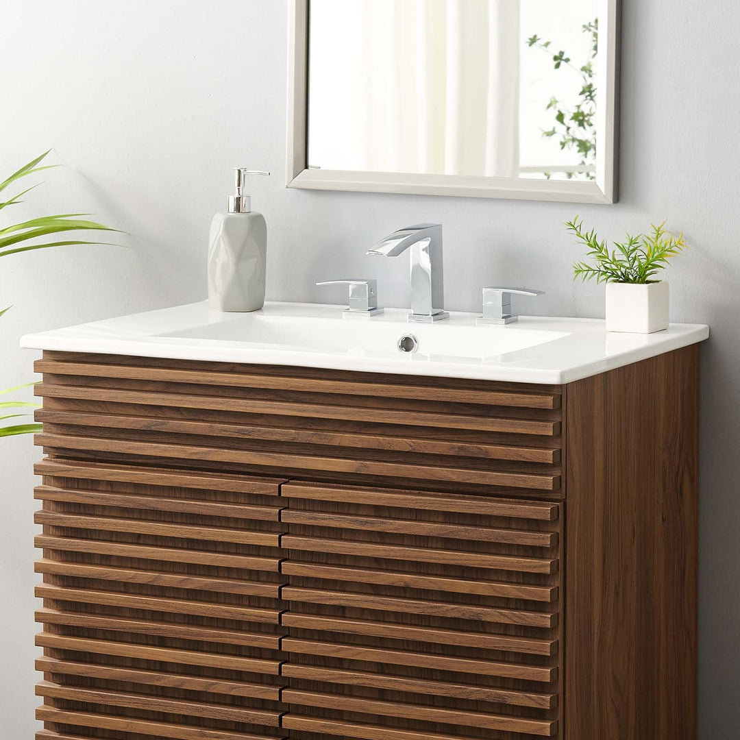 Modway EEI-4837-WHI Cayman 30" Bathroom Sink White - Diamond Home USA