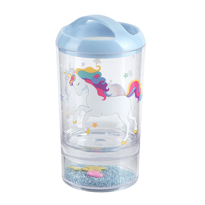 Unicorn Rainbow 3pc Set Lotion Pump/Toothbrush Holder/Tumbler Bath Accessory Set - Diamond Home USA