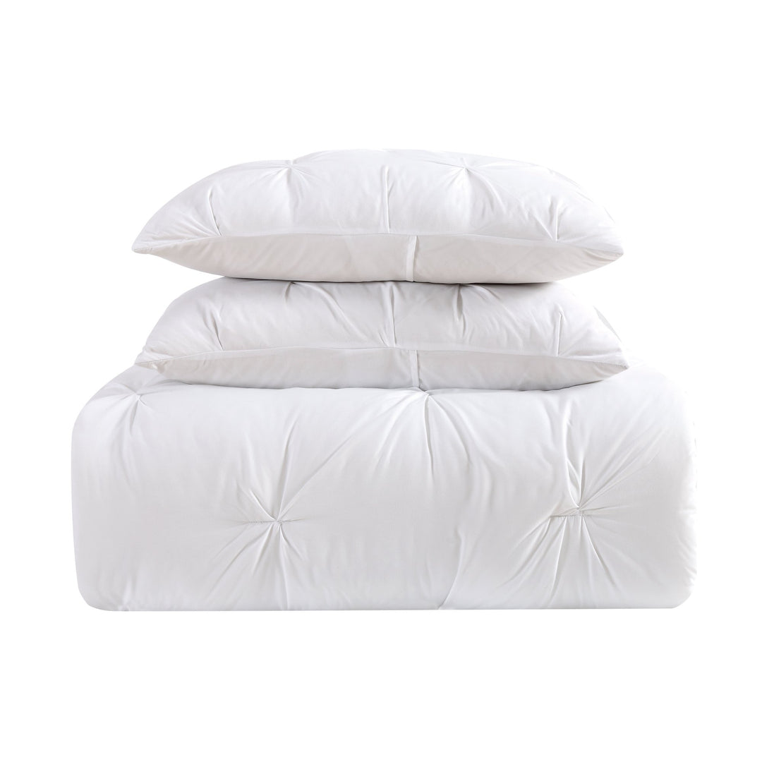 Truly Soft Everyday Pleated Duvet Set Full/Queen White - Diamond Home USA