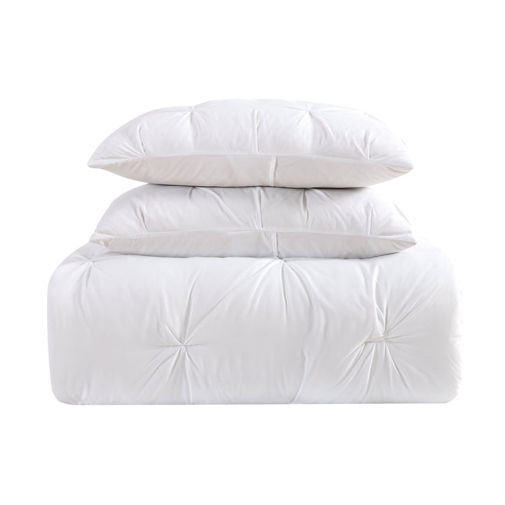 Truly Soft Everyday Pleated Duvet Set Full/Queen White - Diamond Home USA