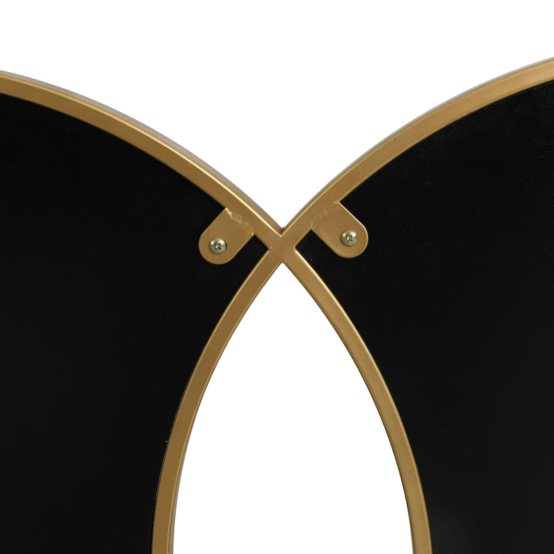 Christopher Knight Home Ingrid Modern Glam Overlapping Round Wall Mirror Gold - Diamond Home USA