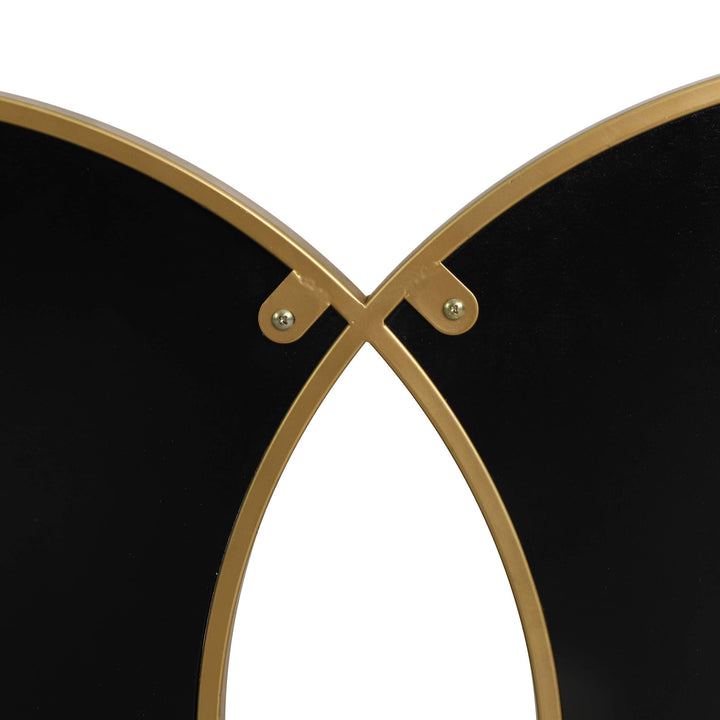 Christopher Knight Home Ingrid Modern Glam Overlapping Round Wall Mirror Gold - Diamond Home USA