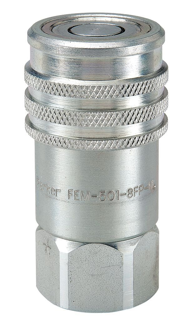 Parker Hannifin FEM-501-8FP-NL Series FEM Steel Non-Spill Flush Face Hydraulic